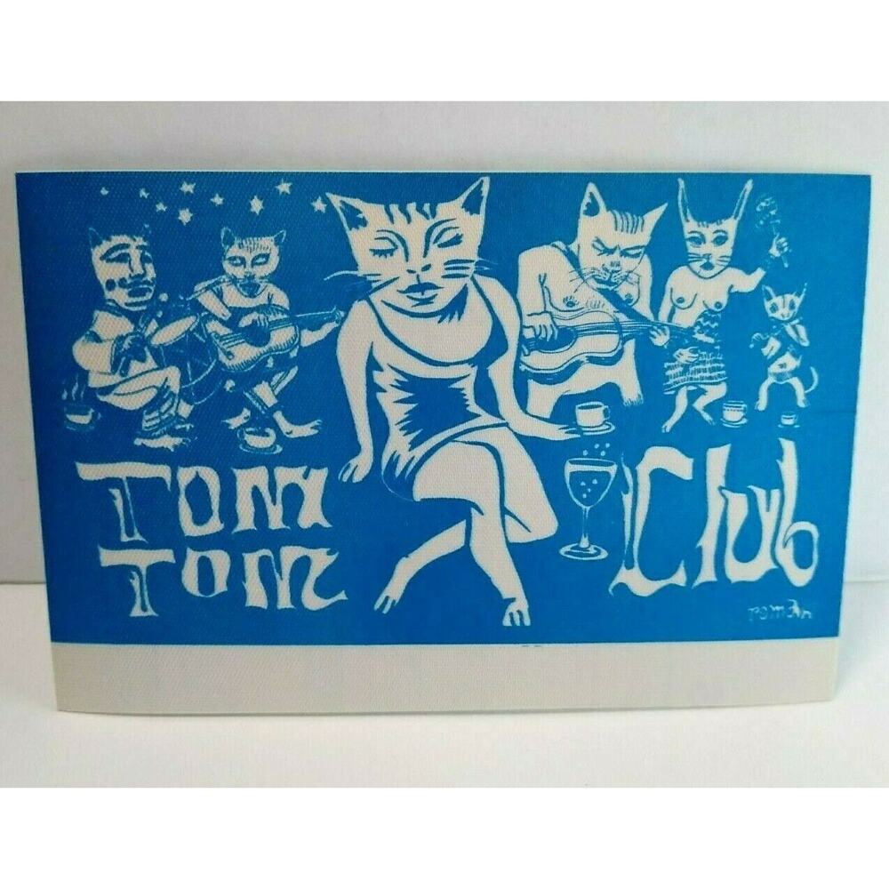 Tom Tom Club Backstage Pass Original Vintage New Wave Cool Hip Cats Band Blue